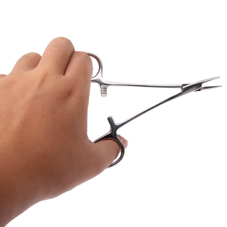 Pet Ear Forceps Hemostatic Ear Forceps Straight Head Pet Beauty Product(Silver)