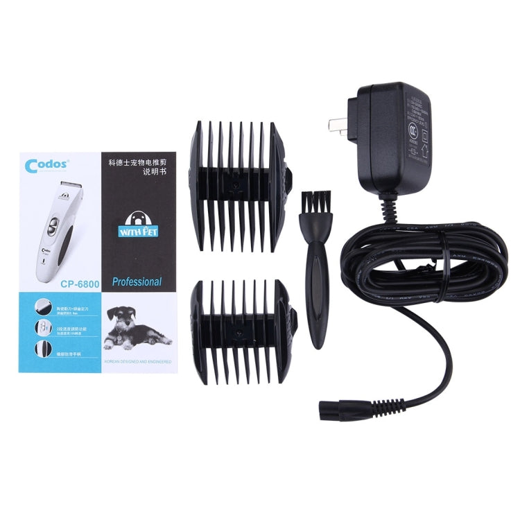 CP-6800 Pet Rechargeable Professional Hair Trimmer Clipper(Silver)
