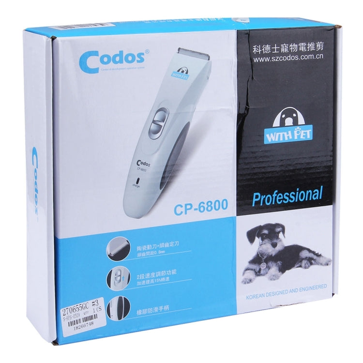 CP-6800 Pet Rechargeable Professional Hair Trimmer Clipper(Silver)