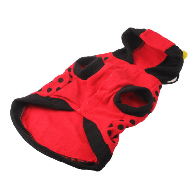 Bees Style Spots Fleeces Clothes for Dog Pet with Hat (Size: 12)