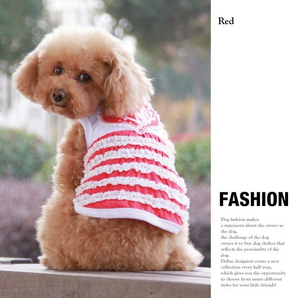 Cute Heart Pattern Pet Dress, Size: S, Back Length: 24cm, Chest: 36cm, Random Color Delivery