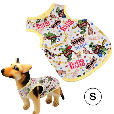 Cartoon Pattern style Vest Clothes for Dog Pet