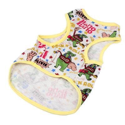 Cartoon Pattern style Vest Clothes for Dog Pet
