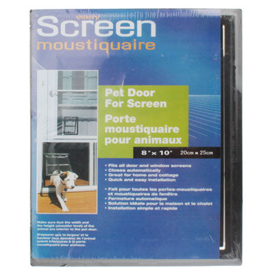 8 x 10 inch (20 x 25cm) Plastic Easy Screen Moustiquaire Pets Door(Black)