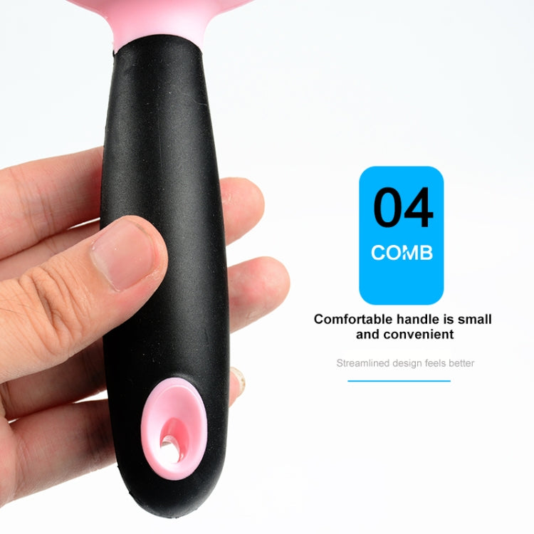Handy Dog Grooming Hair Brush Self-Cleaning Pet Comb with Automatic Hair-Release(Pink)
