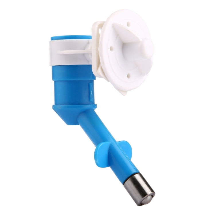 Pet Water Bottle Head ABS No Drip Stainless Nozzle Dispenser Drinker(Blue)