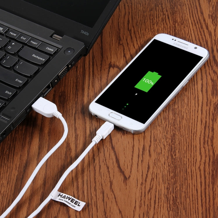HAWEEL Micro USB to USB 2.0 Data / Charging Cable, Length: 1m(White)