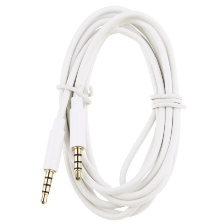 AUX Cable, 3.5mm Male Mini Plug Stereo Audio Cable for iPhone / iPad / iPod / MP3, Length: 2m(White)
