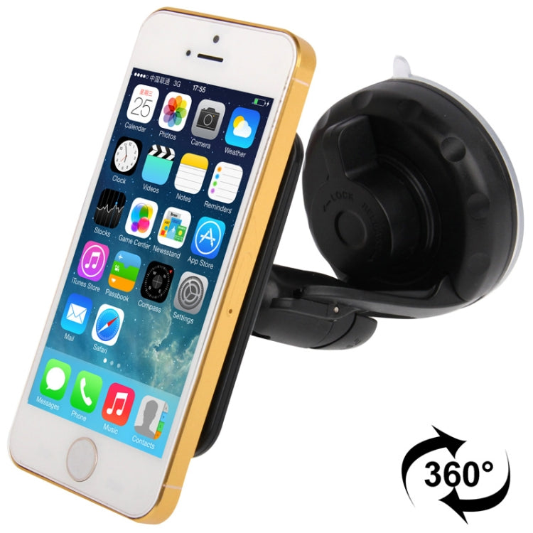 Shock-proof / 360 Rotating Angle Universal Car Windshield Mount Suck Holder, For iPhone, Galaxy, Sony, Lenovo, HTC, Huawei, and other Smartphones(Black)