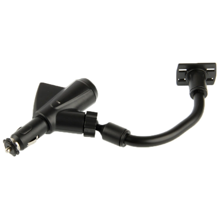 Universal 360 Degree Rotatable Car Charger Holder with Dual USB Ports, Width: 35-85mm, For iPhone, Galaxy, Huawei, Xiaomi, LG, HTC and Other Smart Phones(Black)