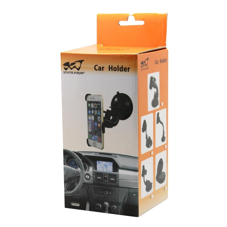 Young Player Universal Car Holder for iPhone 5 & 5C & 5S, Support 360 Degree Rotation(Black)