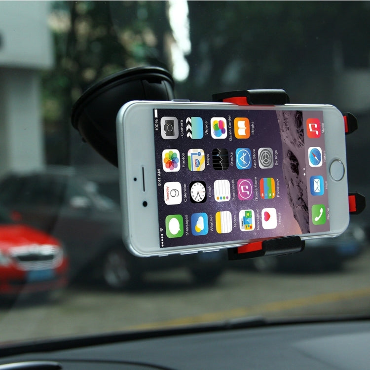 Universal 360 Degree Rotation Suction Cup Car Holder / Desktop Stand, Size Range: 4.8 - 5.5 Inch, For iPhone, Galaxy, Huawei, Xiaomi, Lenovo, Sony, LG, HTC and Other Smartphones(Black)