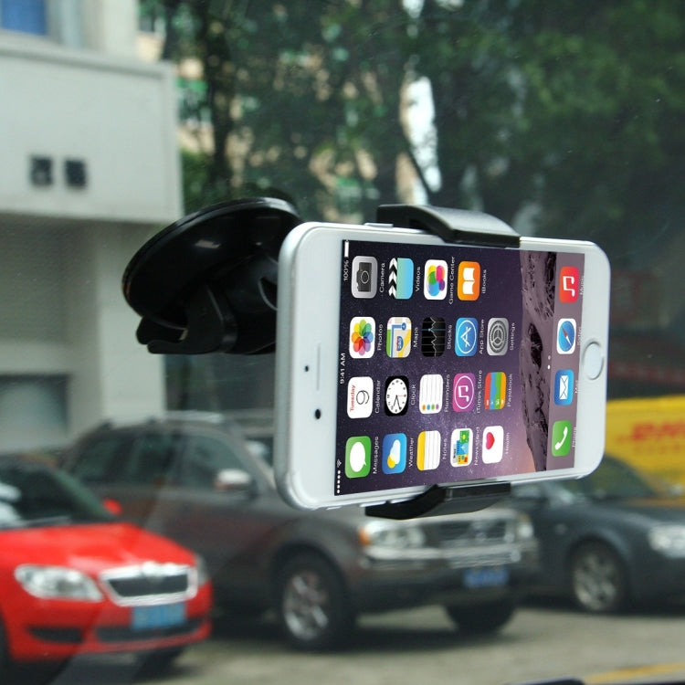 Universal 360 Degree Rotation Suction Cup Car Holder / Desktop Stand, Size Range: 5.5 - 7cm, For iPhone, Galaxy, Huawei, Xiaomi, Lenovo, Sony, LG, HTC and Other Smartphones(Black)
