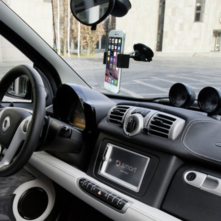 Universal 360 Degree Rotation Suction Cup Car Holder / Desktop Stand, Size Range: 5.5 - 7cm, For iPhone, Galaxy, Huawei, Xiaomi, Lenovo, Sony, LG, HTC and Other Smartphones(Black)