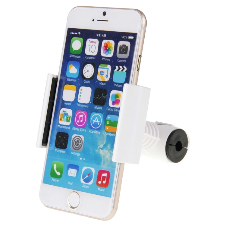 360 Degrees Rotating Joint Innovative Smartphone Car Headrest & Bicycle Mount Holder for iPhone 6s & 6s Plus, iPhone 6 & 6 Plus, Galaxy S6 edge+ / S6, HTC, Sony, Suitable for Width as 6cm-10cm Mobile Phone (White)