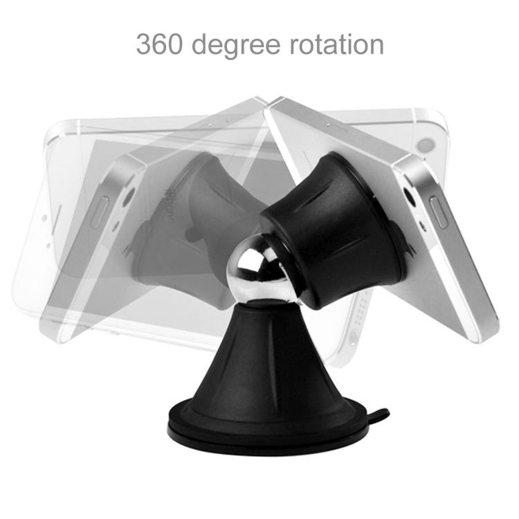 Funnel Style Double Suction Cup Magnet 360 Degrees Mini Car Holder for iPhone 6s & 6s Plus, iPhone 6 & 6 Plus, Galaxy S6 edge+ / S6, HTC, Sony