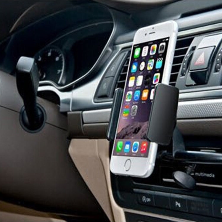 2 in 1 360 Degrees Rotating Car Mobile Phone Holder Install on Vehicle CD Player Disk Slot Tablet Holder Stand Mount, For iPhone, Galaxy, Sony, Lenovo, HTC, Huawei, and other Smartphones and 7.0 inch Tablet(Black)