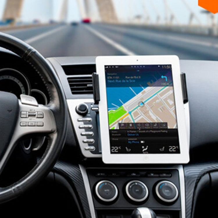 2 in 1 360 Degrees Rotating Car Mobile Phone Holder Install on Vehicle CD Player Disk Slot Tablet Holder Stand Mount, For iPhone, Galaxy, Sony, Lenovo, HTC, Huawei, and other Smartphones and 7.0 inch Tablet(Black)