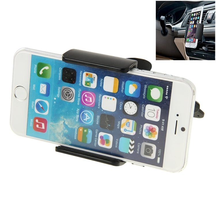 2 in 1 360 Degrees Rotating Car Mobile Phone Holder Install on Vehicle CD Player Disk Slot Tablet Holder Stand Mount, For iPhone, Galaxy, Sony, Lenovo, HTC, Huawei, and other Smartphones and 7.0 inch Tablet(Black)