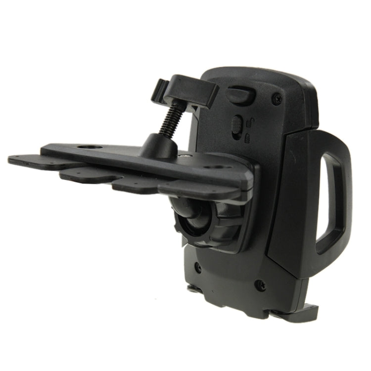 360 Degrees Rotating Car Mobile Phone Holder Install on Vehicle CD Player Disk Slot Stand Mount, Clip Size: 50mm-105mm, For iPhone, Galaxy, Sony, Lenovo, HTC, Huawei, and other Smartphones