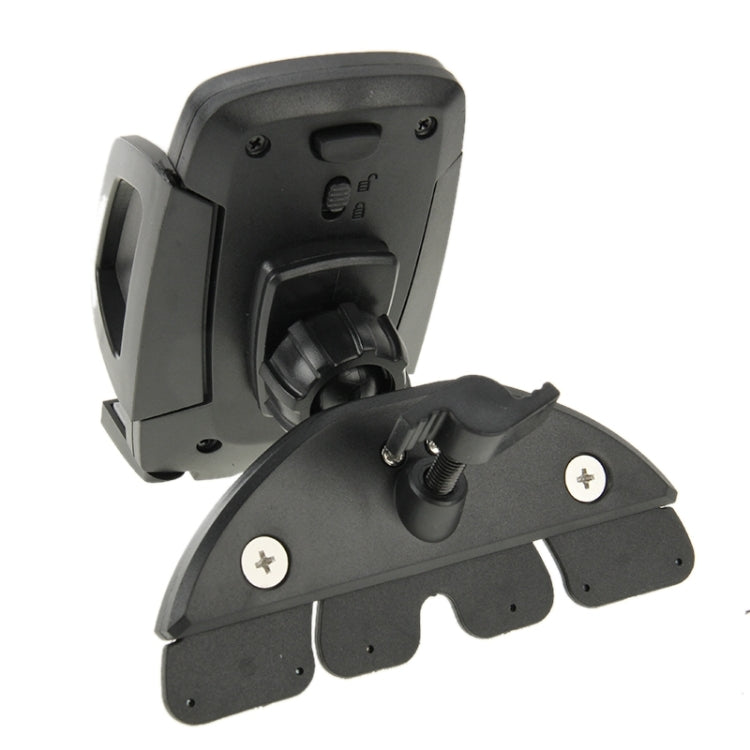 360 Degrees Rotating Car Mobile Phone Holder Install on Vehicle CD Player Disk Slot Stand Mount, Clip Size: 50mm-105mm, For iPhone, Galaxy, Sony, Lenovo, HTC, Huawei, and other Smartphones