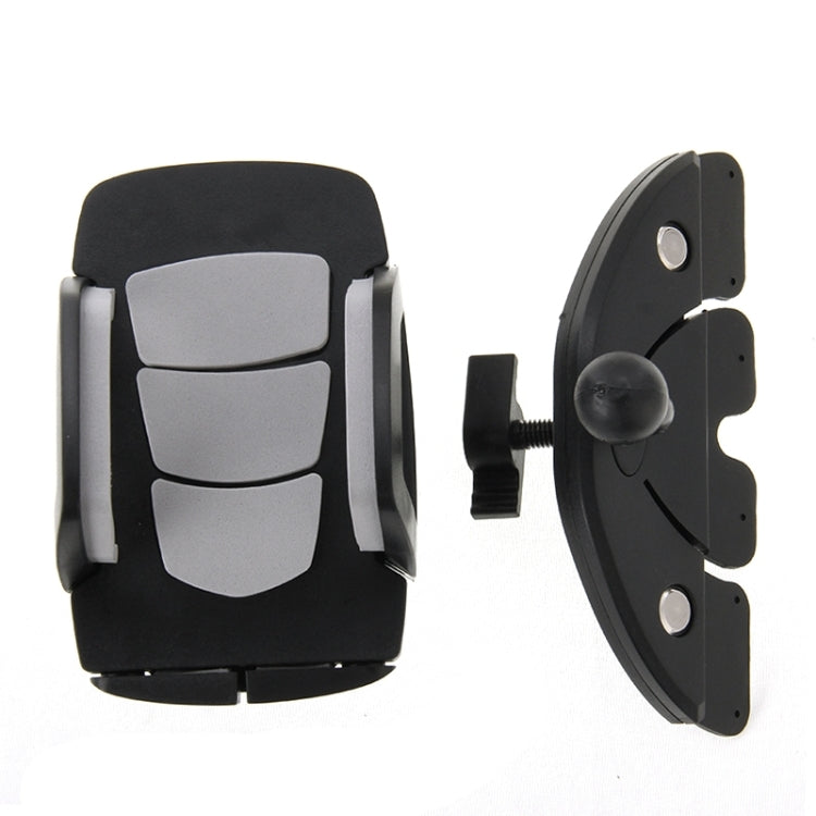 360 Degrees Rotating Car Mobile Phone Holder Install on Vehicle CD Player Disk Slot Stand Mount, Clip Size: 50mm-105mm, For iPhone, Galaxy, Sony, Lenovo, HTC, Huawei, and other Smartphones