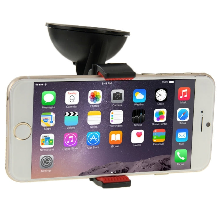 360 Degrees Rotating Suction Cup Car Mount Holder , For iPhone, Galaxy, Huawei, Xiaomi, LG, HTC and other Smartphones with Screen between 4.0-5.5 inch(Black)