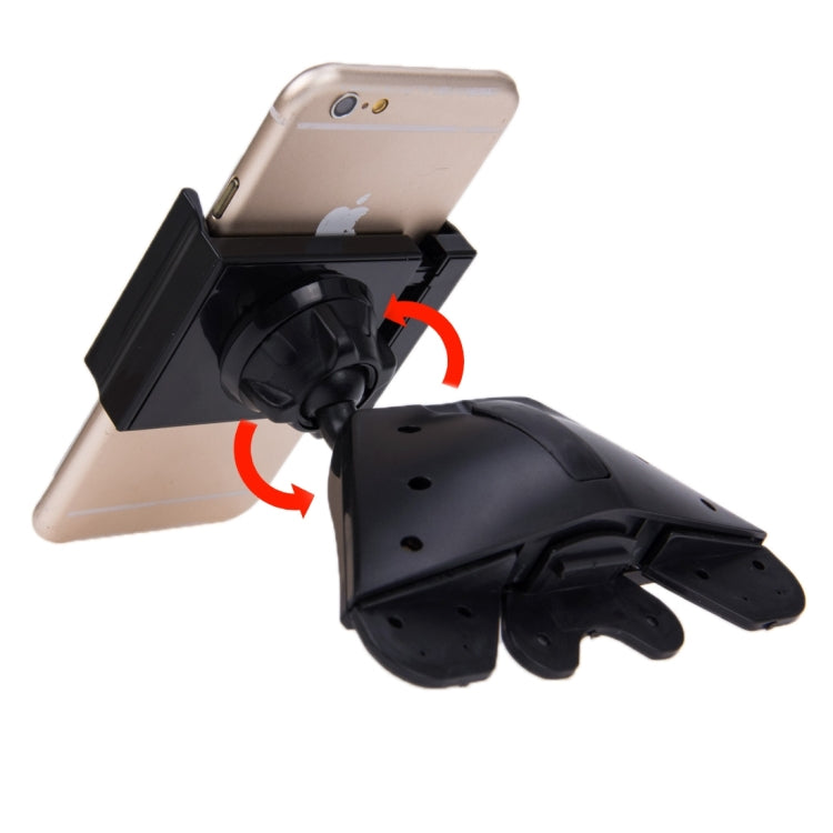 360 Degree Rotatable Universal Car CD Slot Phone Holder Stand Mount, For iPhone, Galaxy, Huawei, Xiaomi, Lenovo, Sony, LG, HTC and Other Smartphones