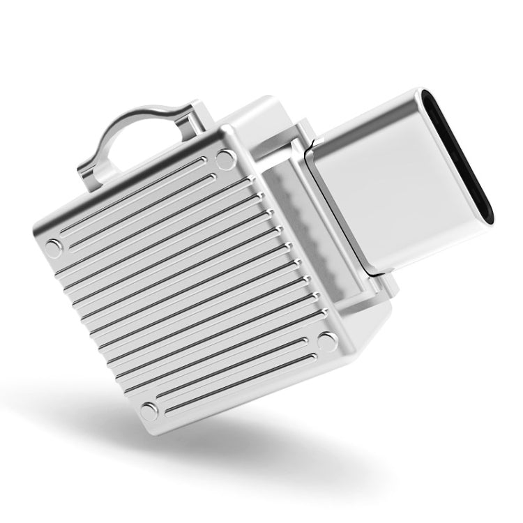 YAOMAISI Q24 2 in 1 Toolbox Shape Type-C Metal Memory Card Reader, Support TF Card