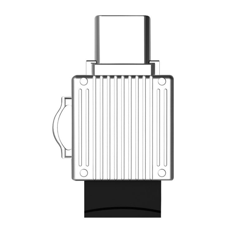 YAOMAISI Q24 2 in 1 Toolbox Shape Type-C Metal Memory Card Reader, Support TF Card