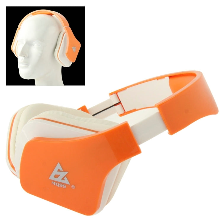 Universal Stereo Headset with MIC for All Audio Devices, Cable Length: 1.3m (Orange + White)