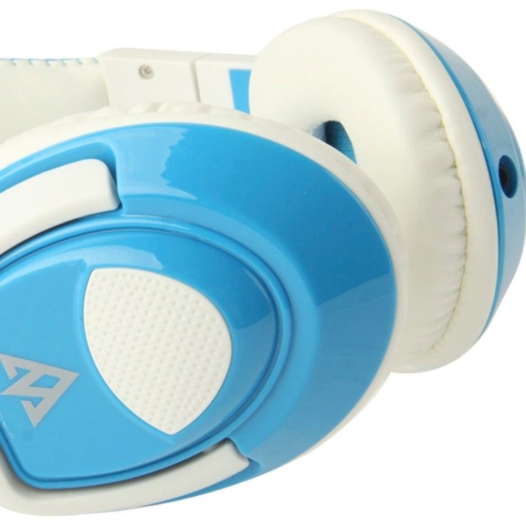 Universal Stereo Headset with MIC for All Audio Devices, Cable Length: 1.2m (White + Blue)