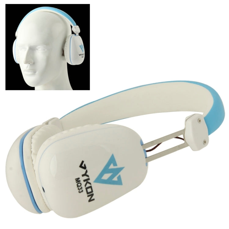Universal Stereo Headset with MIC for All Audio Devices, Cable Length: 1.3m (Blue + White)