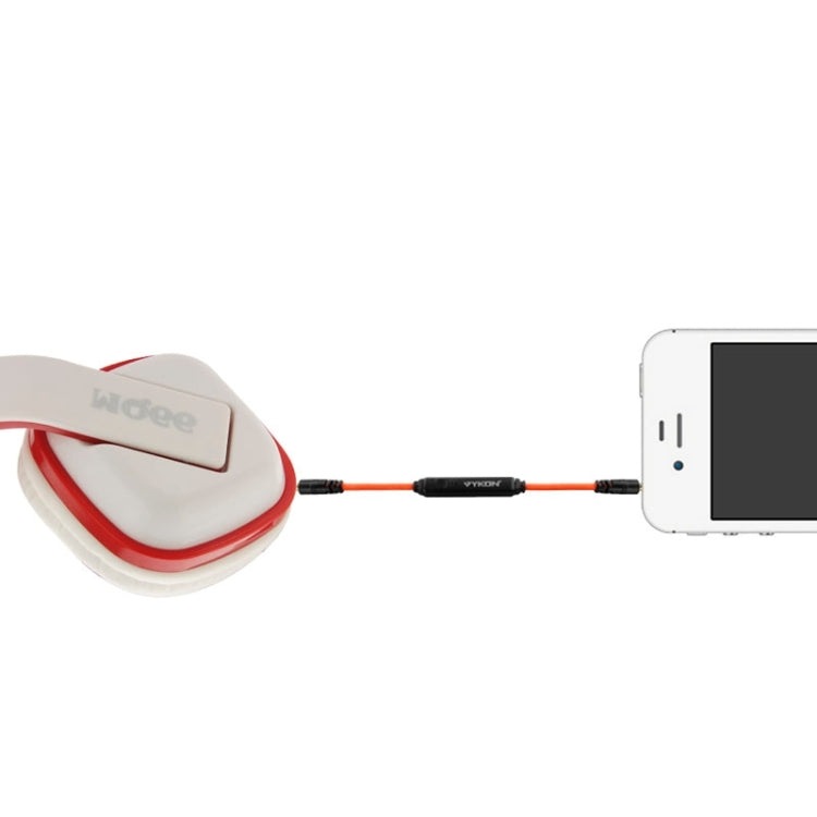Universal Stereo Headset for All Audio Devices, Cable Length: 1.2m (Orange + White)