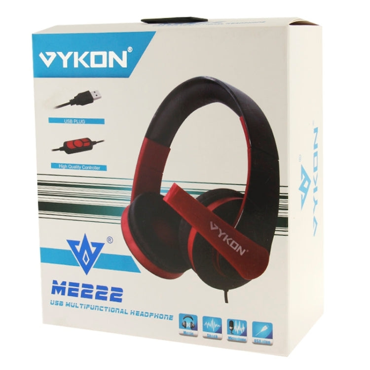 Universal USB Plug Stereo Headset with Mic for Computer, Cable Length: 2m (Blue + White)