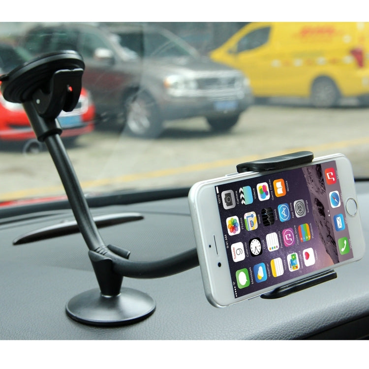 360 Degrees Rotation Suction Cup Car Basic Windshield Mobile & Tablet Car Holder , For 3.5-5 inches Mobile and 7-10 inch Tablets(Black)