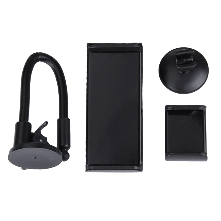 360 Degrees Rotation Suction Cup Car Basic Windshield Mobile & Tablet Car Holder , For 3.5-5 inches Mobile and 7-10 inch Tablets(Black)