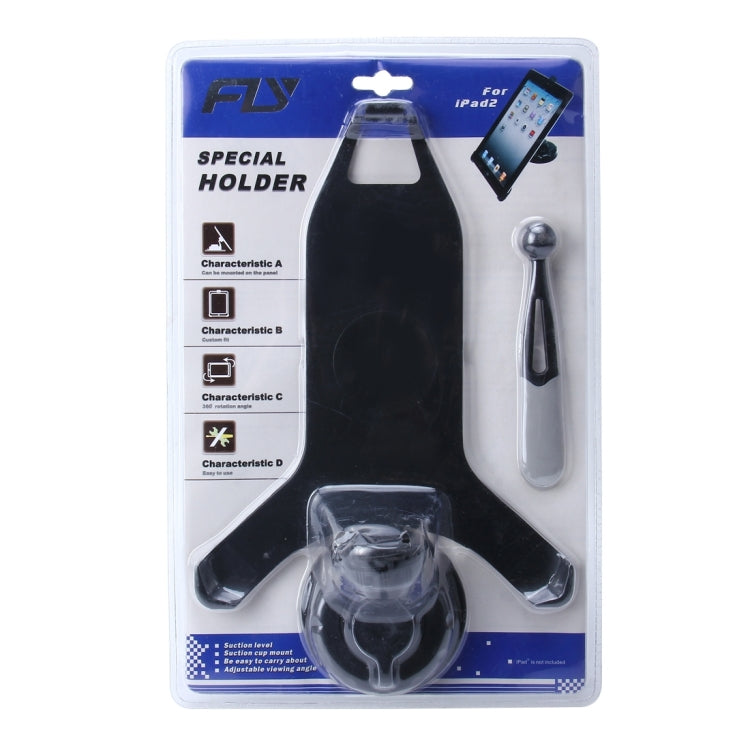 360 Degree Rotation Double-used Suction Cup Holder / Rear Seat Holder, For iPad Air / Air 2(Black)