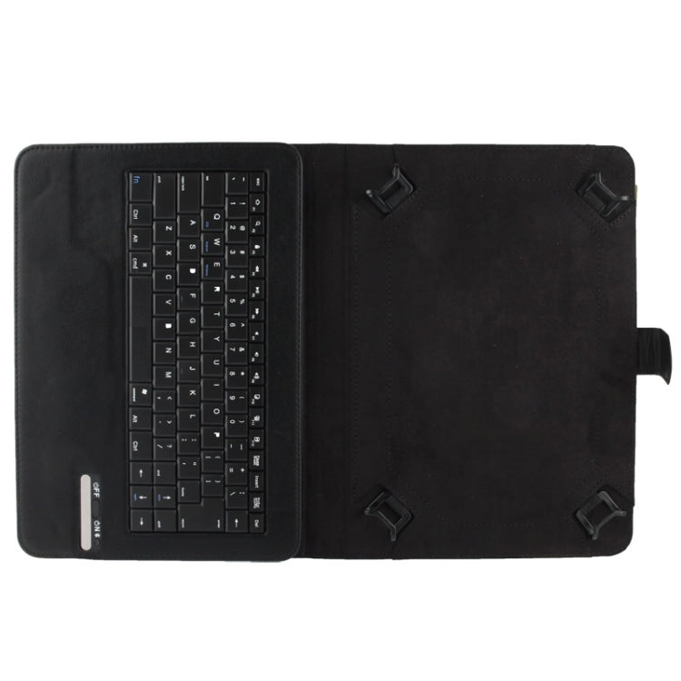 Universal Bluetooth 3.0 ABS Keyboard + Detachable Leather Tablet Case with Holder for iPad Air / iPad 4 / New iPad / iPad 2, 9-10.1 inch Tablet PC(Black)