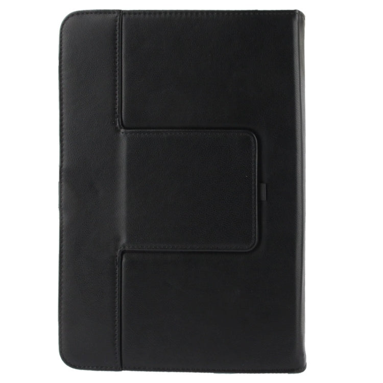 Universal Bluetooth 3.0 ABS Keyboard + Detachable Leather Tablet Case with Holder for iPad Air / iPad 4 / New iPad / iPad 2, 9-10.1 inch Tablet PC(Black)