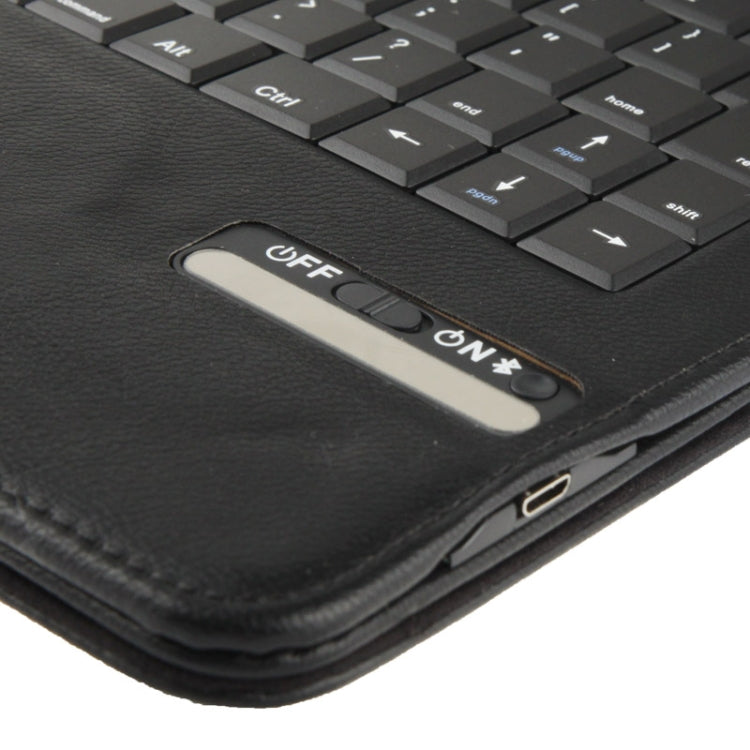 Universal Bluetooth 3.0 ABS Keyboard + Detachable Leather Tablet Case with Holder for iPad Air / iPad 4 / New iPad / iPad 2, 9-10.1 inch Tablet PC(Black)