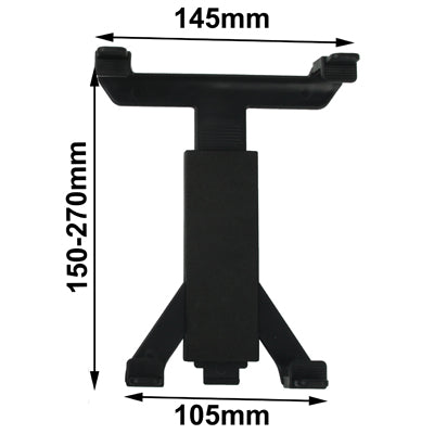 Universal Car Mount Bracket Back Car Seat Holder for New iPad (iPad 3) / iPad 2 / iPad / Galaxy Tab / 7-10 inch Tablet PC, Support 360 Degree Rotation(Black)