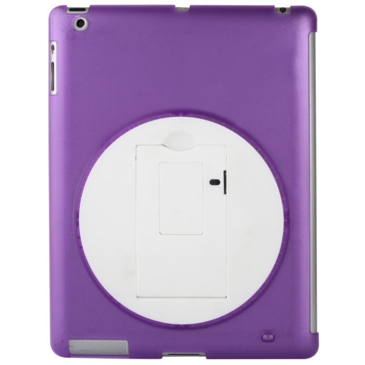 270 Degree Rotation Scrub Translucent Plastic Case with Adjustable Holder for iPad 4 / New iPad (iPad 3),