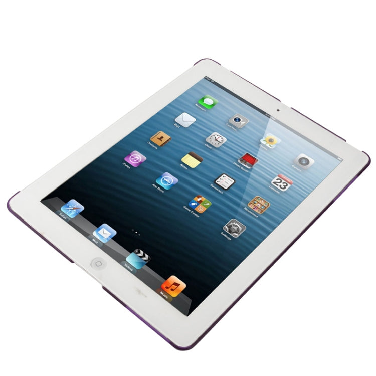 270 Degree Rotation Scrub Translucent Plastic Case with Adjustable Holder for iPad 4 / New iPad (iPad 3),