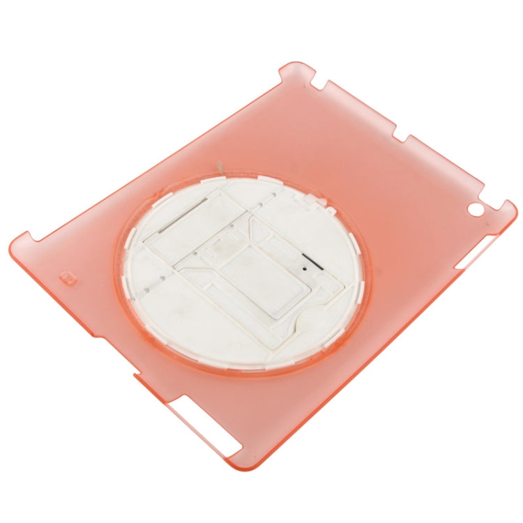270 Degree Rotation Scrub Translucent Plastic Case with Adjustable Holder for iPad 4 / New iPad (iPad 3),