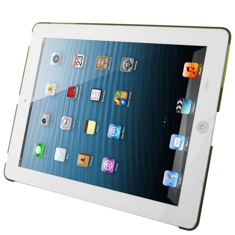 270 Degree Rotation Scrub Translucent Plastic Case with Adjustable Holder for iPad 4 / New iPad (iPad 3),