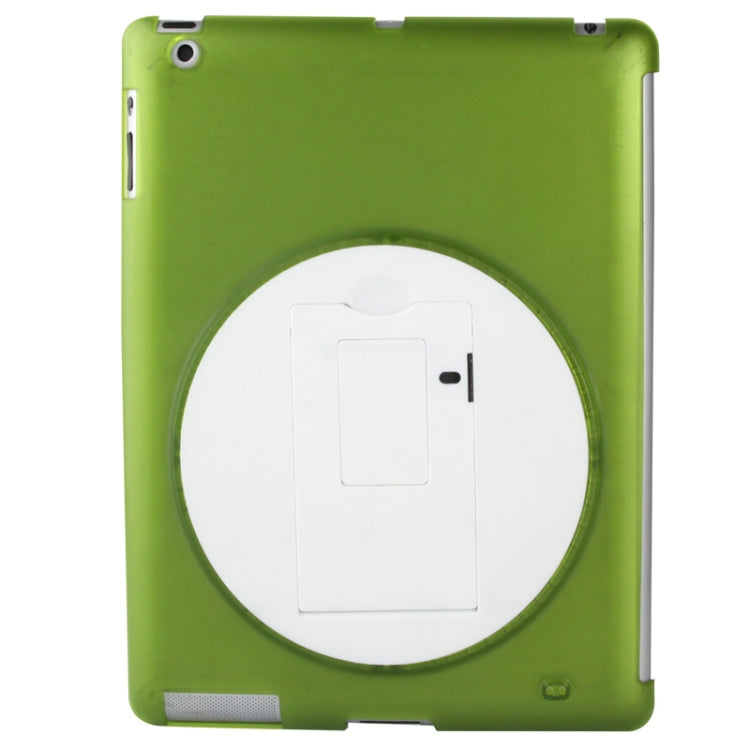 270 Degree Rotation Scrub Translucent Plastic Case with Adjustable Holder for iPad 4 / New iPad (iPad 3),