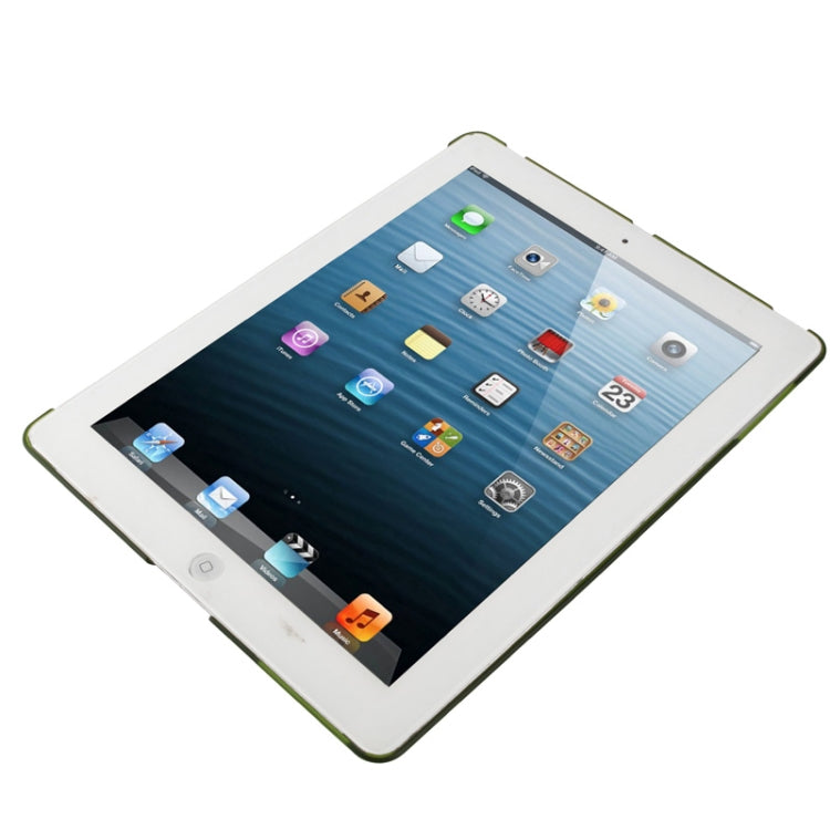 270 Degree Rotation Scrub Translucent Plastic Case with Adjustable Holder for iPad 4 / New iPad (iPad 3),