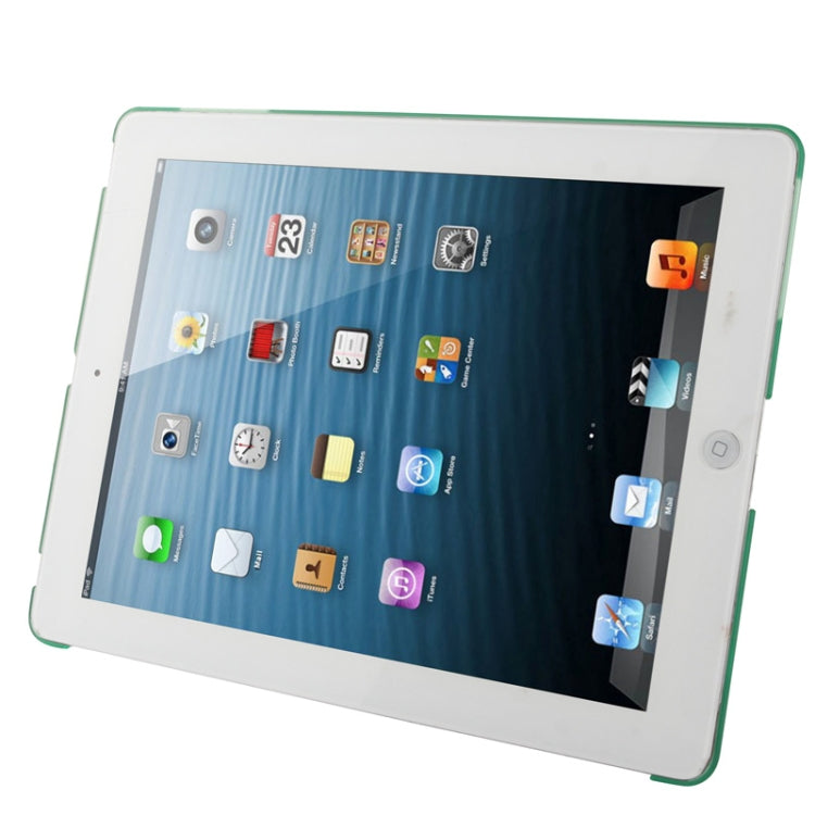 270 Degree Rotation Scrub Translucent Plastic Case with Adjustable Holder for iPad 4 / New iPad (iPad 3),
