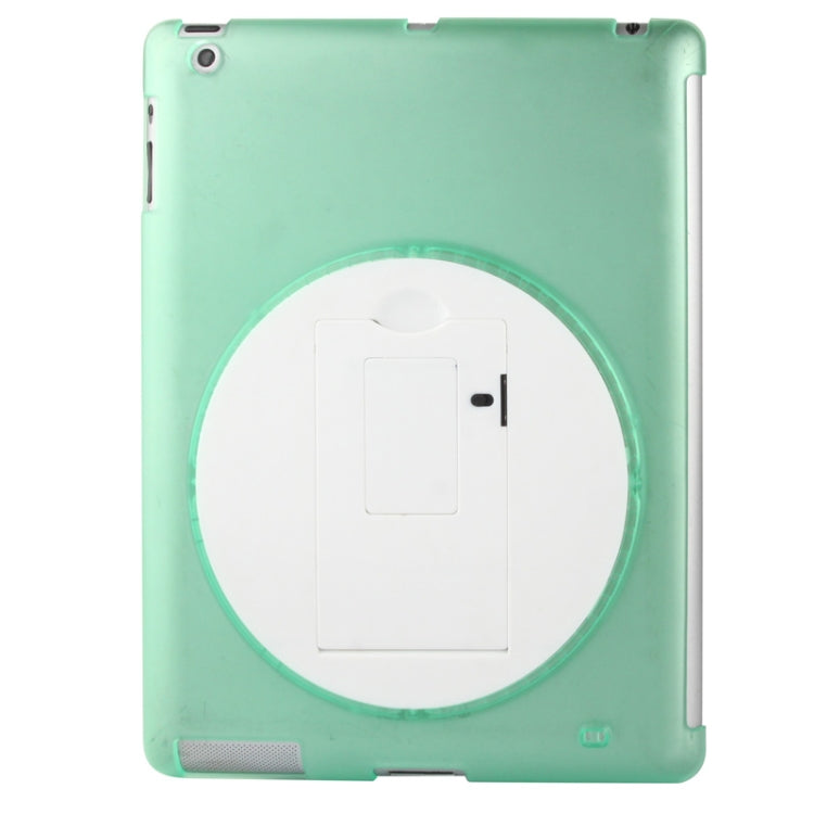 270 Degree Rotation Scrub Translucent Plastic Case with Adjustable Holder for iPad 4 / New iPad (iPad 3),